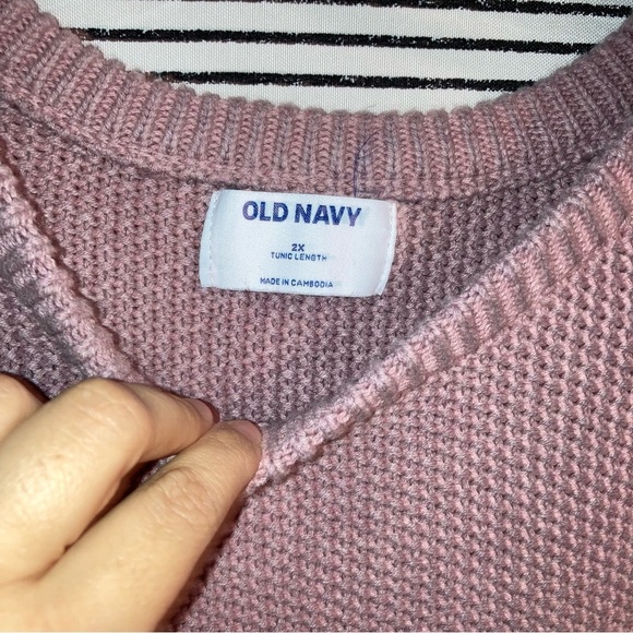 Old Navy Textured Tunic Sweater | Knit |Pullover
| Chunky | Mauve | Size 2X - Picture 5 of 10